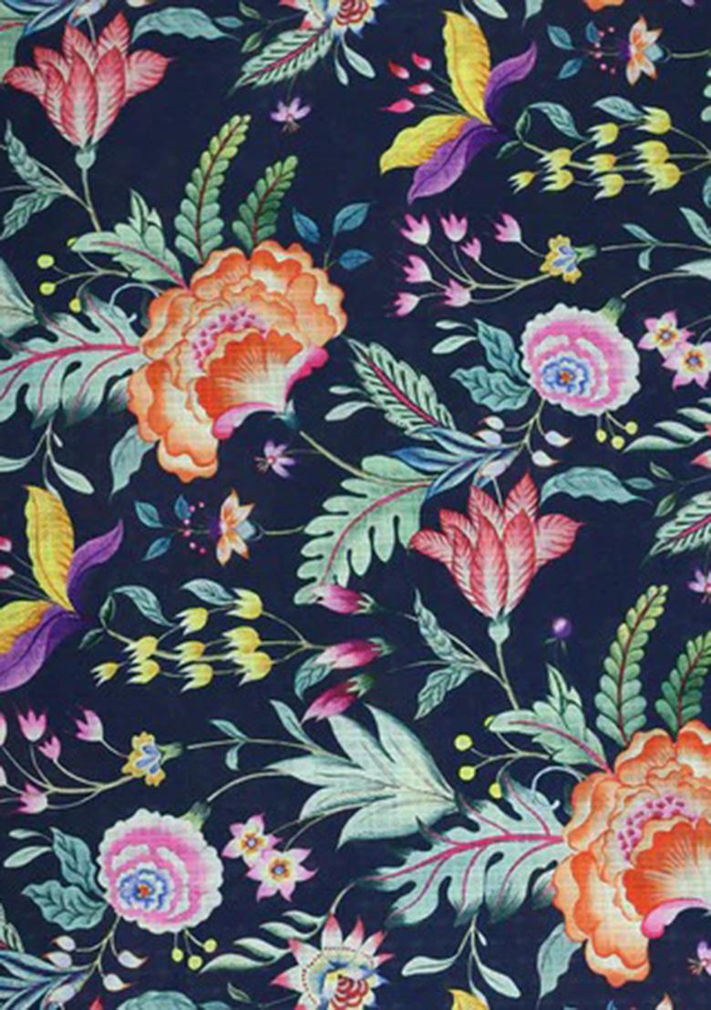 Multicolor Printed Pre Draped Saree Set