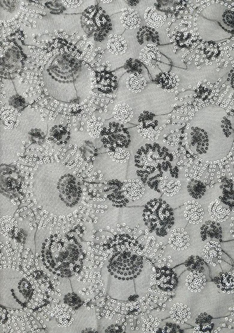 Black Embellished Blouse Pre Draped Saree Set