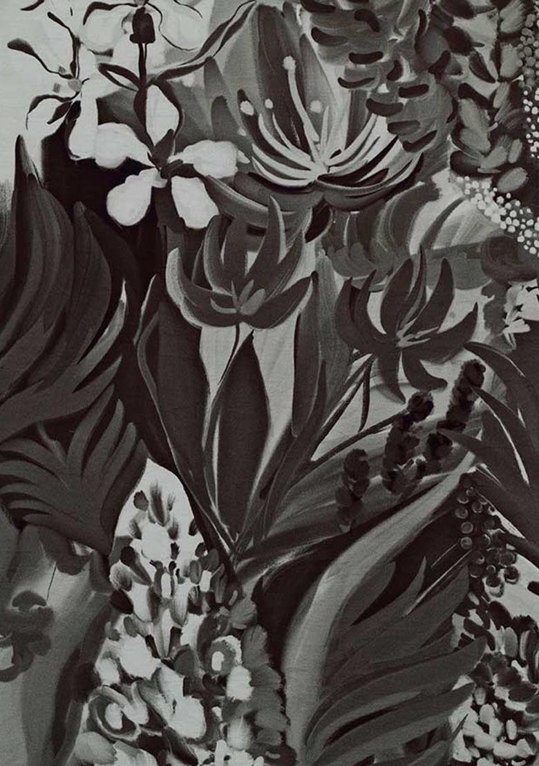 Multi Color Floral Print Chanderi Pre Draped Saree Set