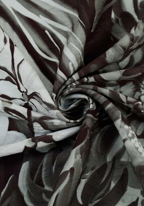 Multi Color Floral Print Chanderi Pre Draped Saree Set