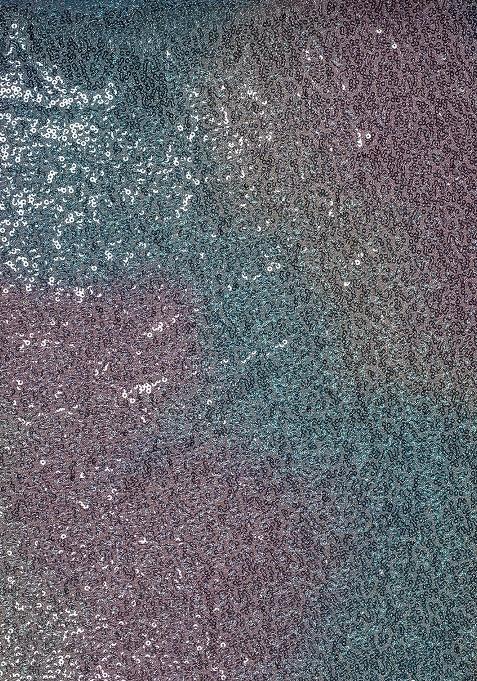 Multicolor Net Sequin Pre Draped Saree Set