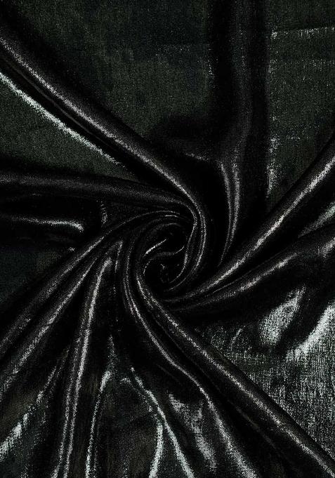 Black Chiffon Pre Draped Saree