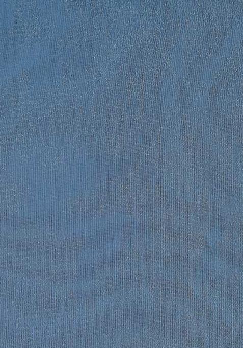 Blue Chiffon Pre Draped Saree