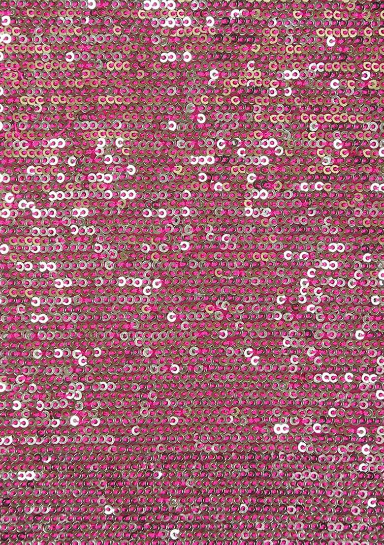 Pink Georgette Sequin Fusion Set - Indya