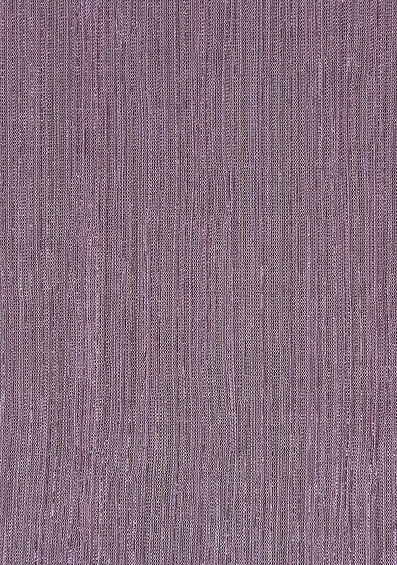 Purple Knit Textured Pre Draped Saree