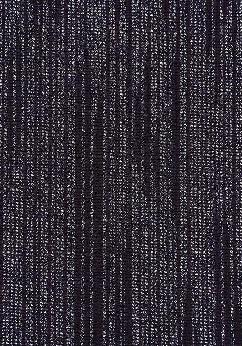 Dark Purple Knit Textured Lehenga Set