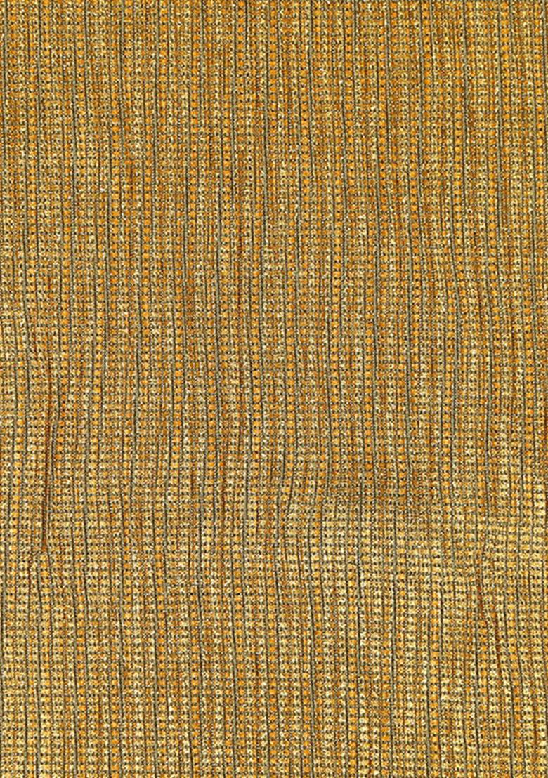 Golden Knit Textured Pre Draped Saree