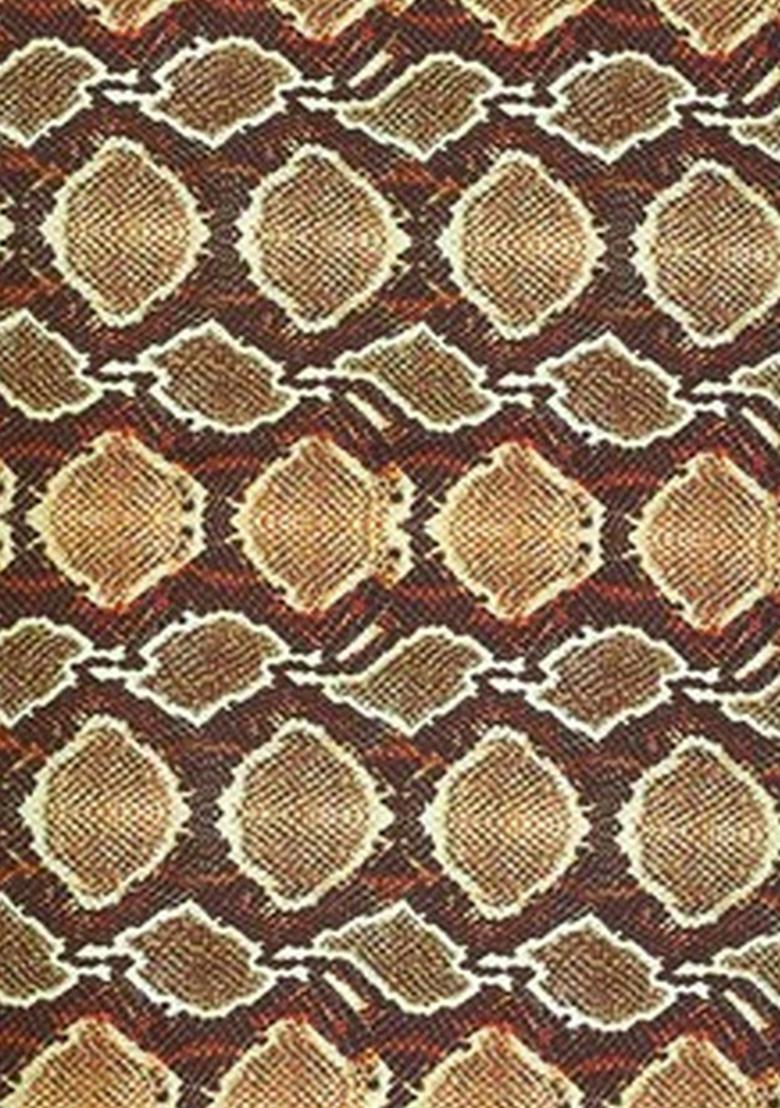 Brown Floral Printed Pre Draped Saree Set