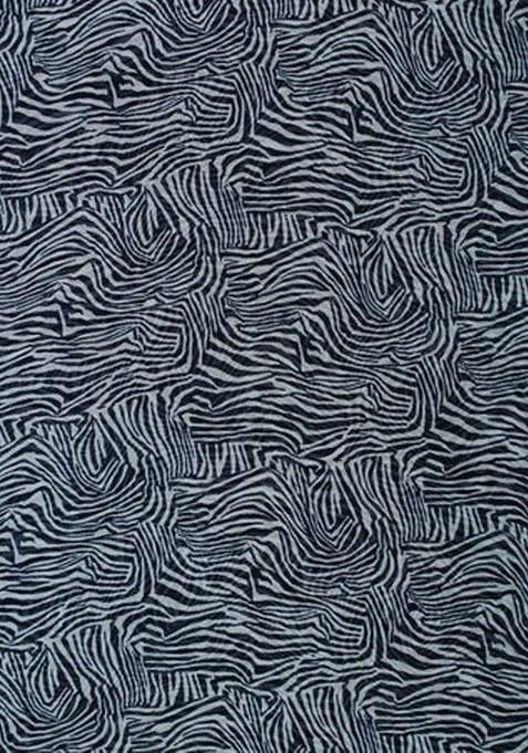 Black And White Georgette Abstract Printed Pre Draped Saree Set