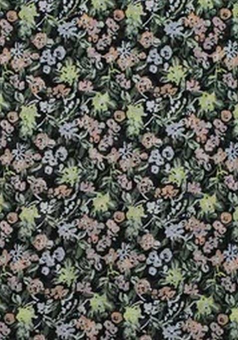 Green Georgette Floral Printed Pre Draped Saree Set