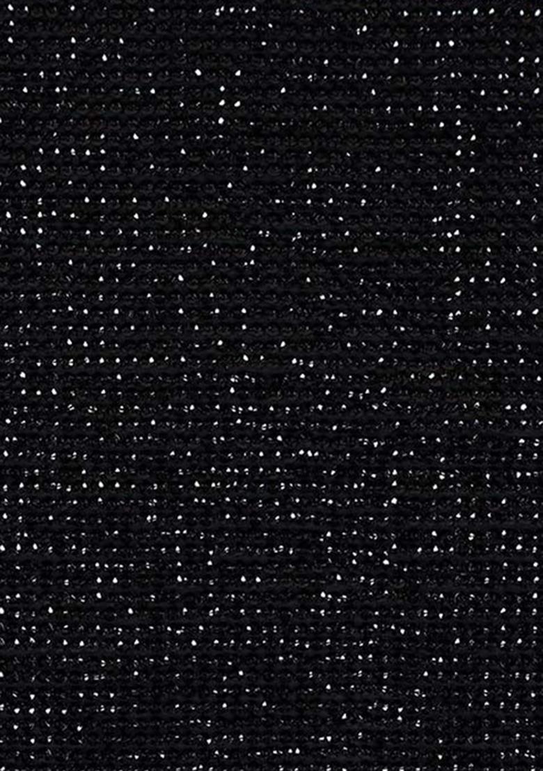 Black Georgette Sequin Blouse Pre Draped Saree Set