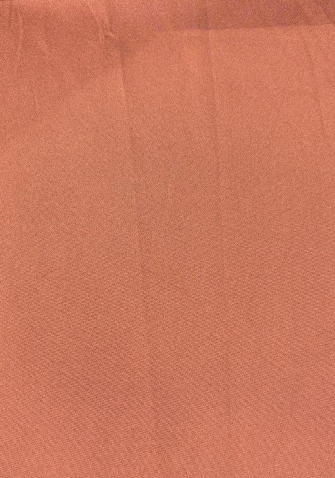 Brown Crepe Pre Draped Saree Set