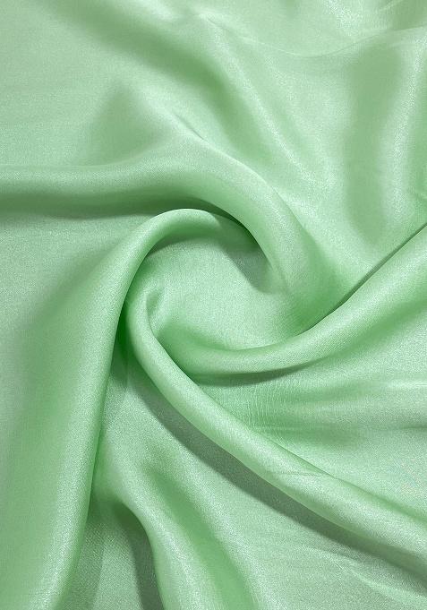 Mint Green Crepe Pre Draped Saree Set