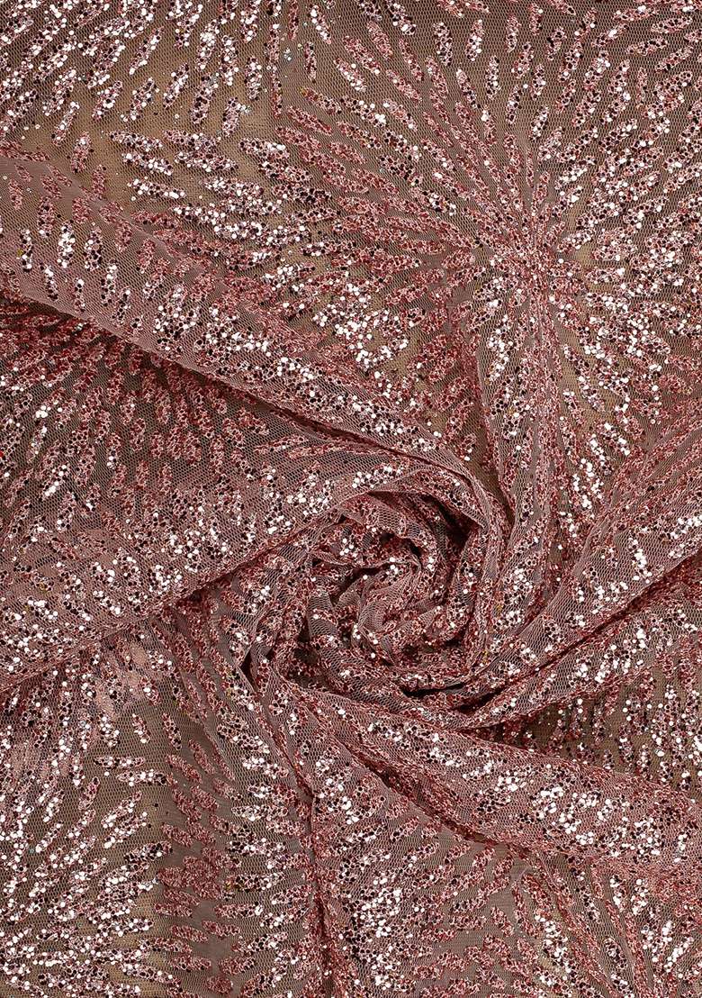 Pink Embroidery Net Pre Stitched Saree Set - Indya