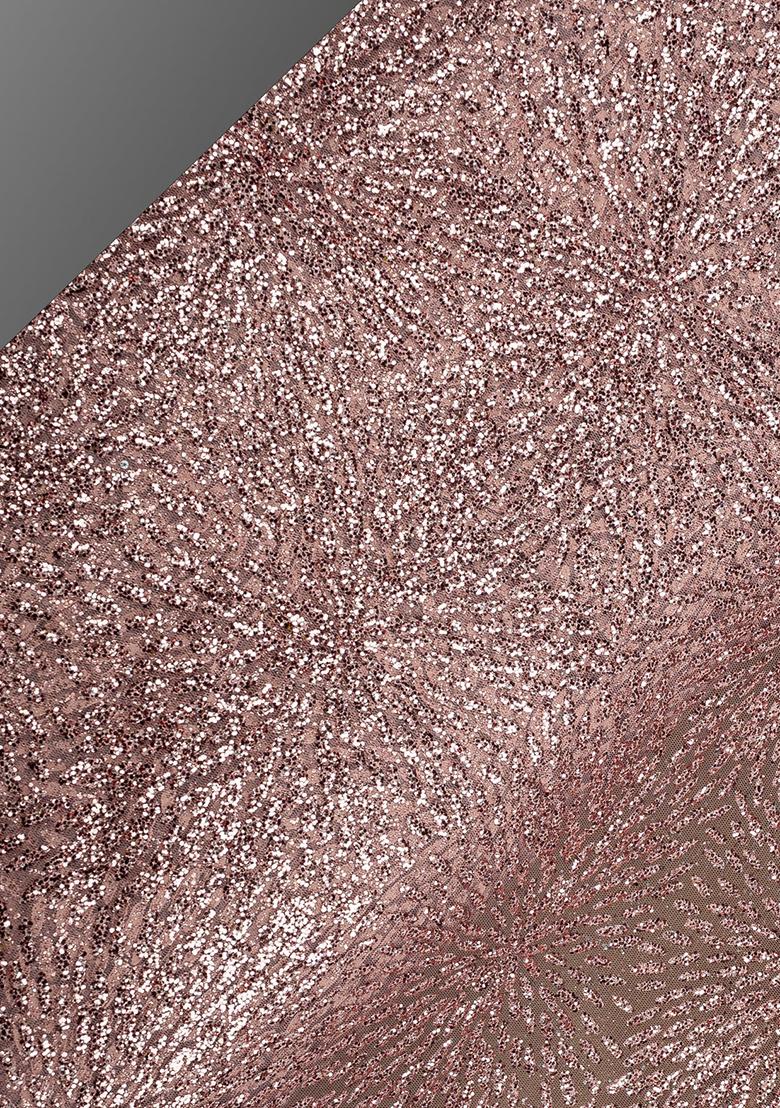 Pink Embroidery Net Pre Stitched Saree Set - Indya