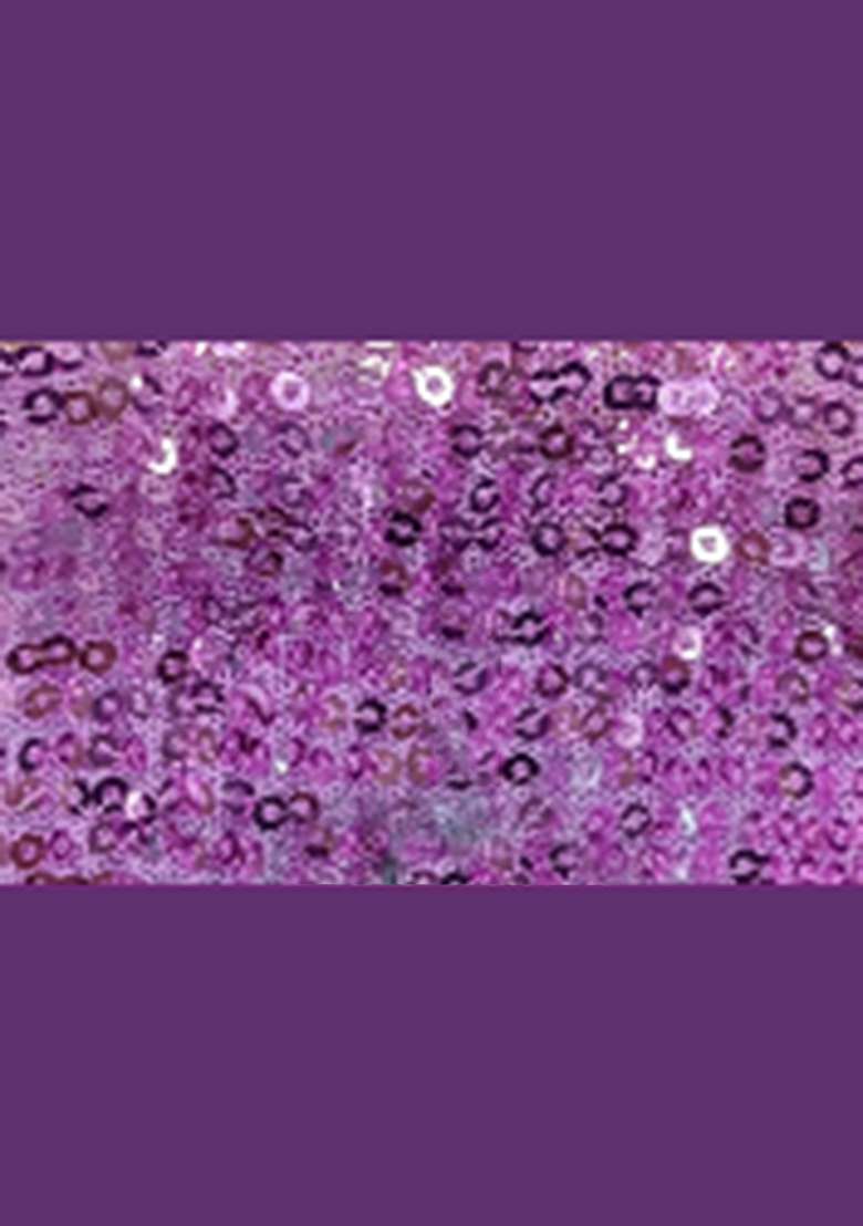 Lavender Sequins Embroidery Net Pre Draped Saree Set for Diwali and Festive Wear - Indya