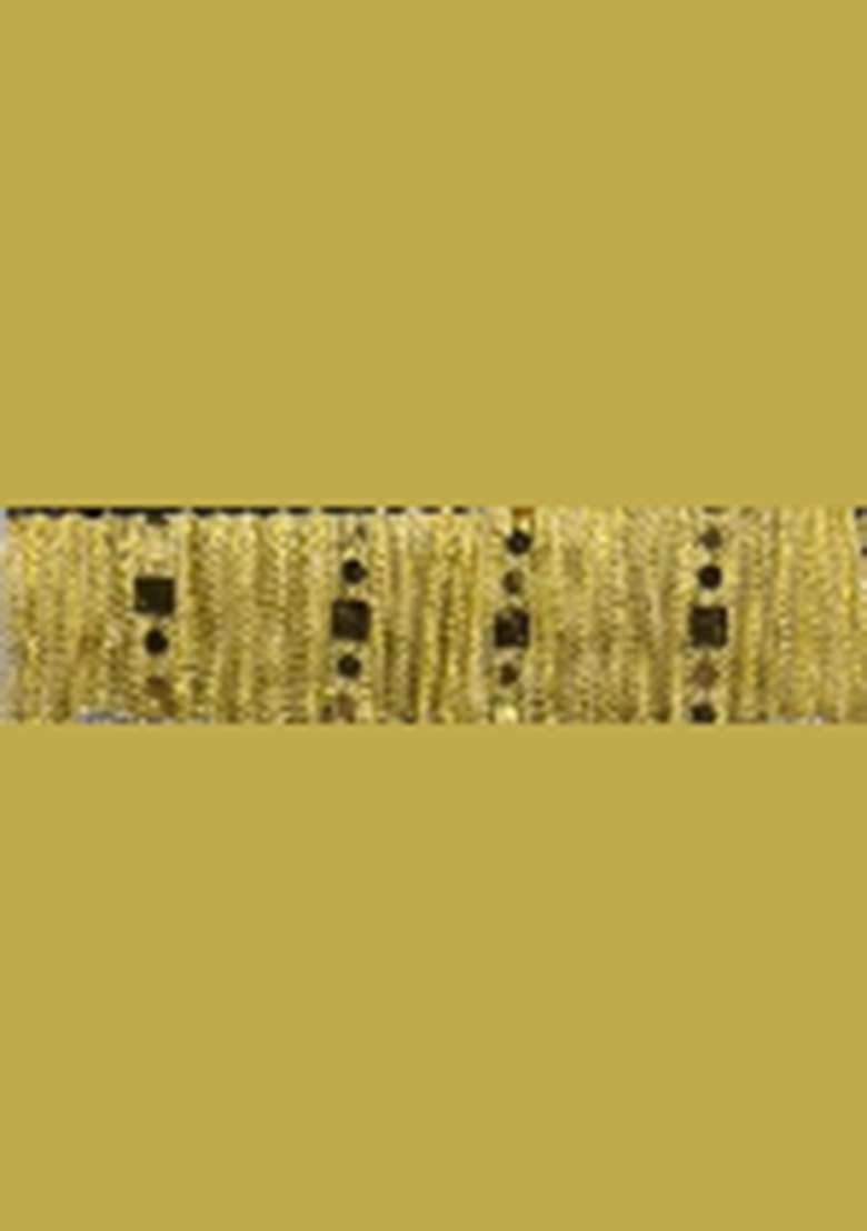 Yellow Sequins Embroidery Net Pre Draped Saree Set for Diwali and Festive Wear - Indya