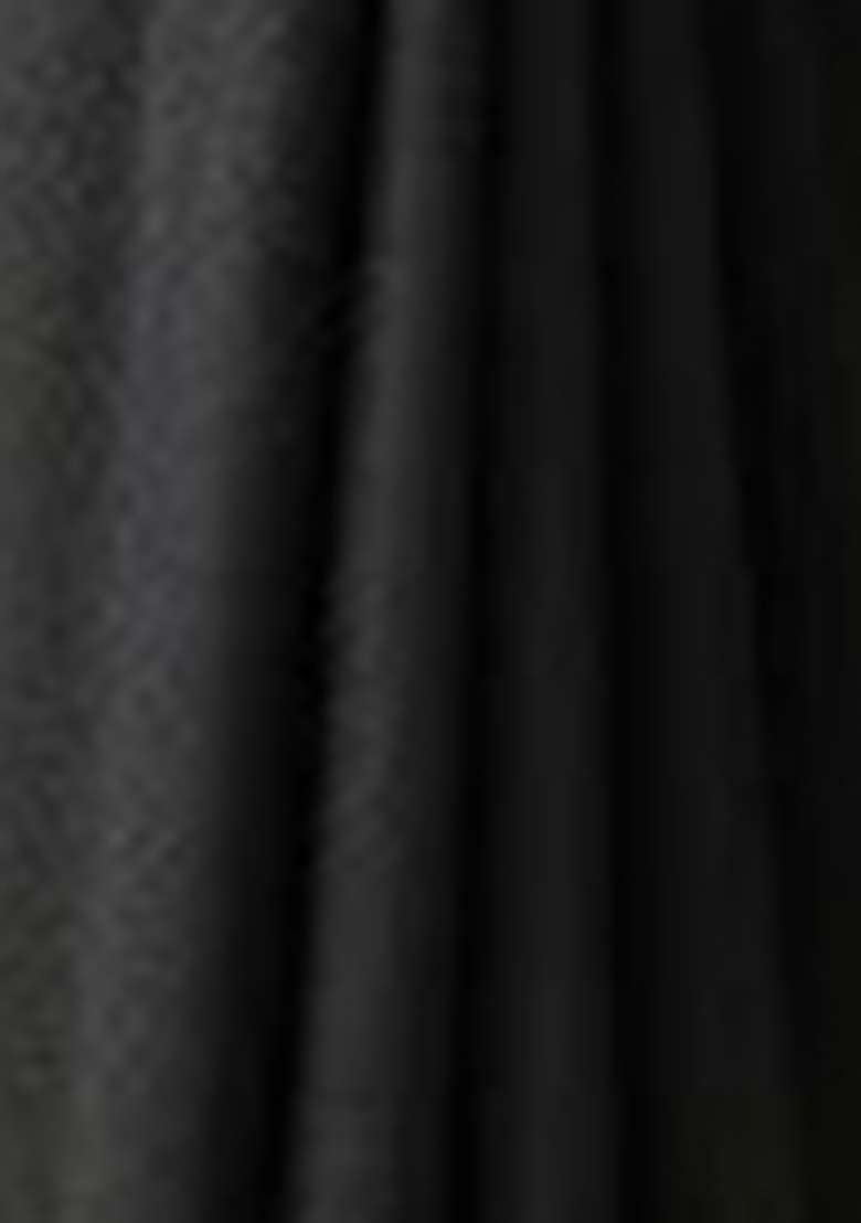 Black Sequins Embroidery Net Pre Draped Saree Set - Indya