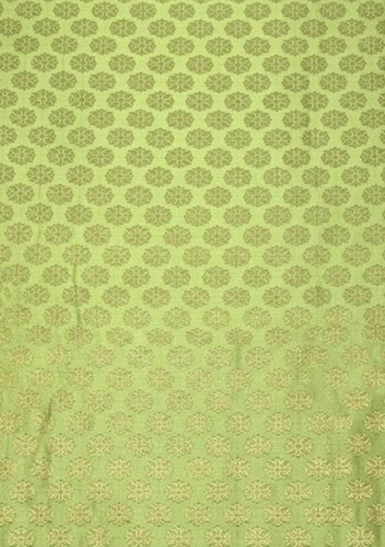 Rani Pink Brocade Pre Draped Saree Set for Diwali and Festive Wear - Indya