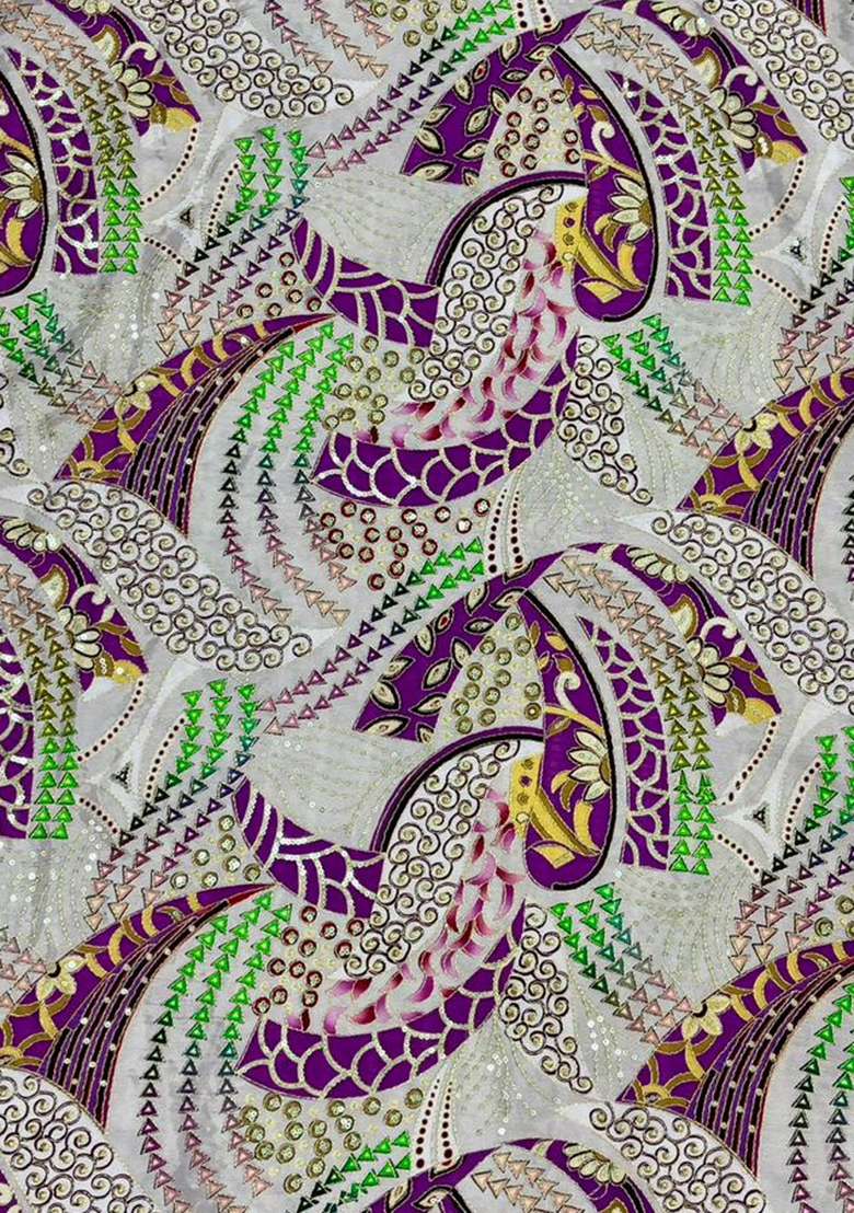 Deep Purple With Blouse Crepe Pre Draped Saree Set with Floral Printed for Diwali | Wedding & Festive Wear - Indya
