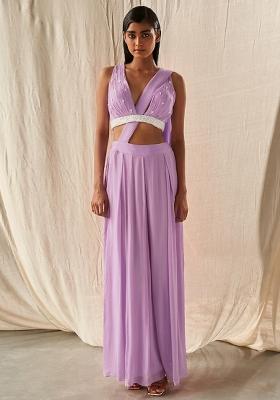 Cream Hand Work Embellished Fusion Set