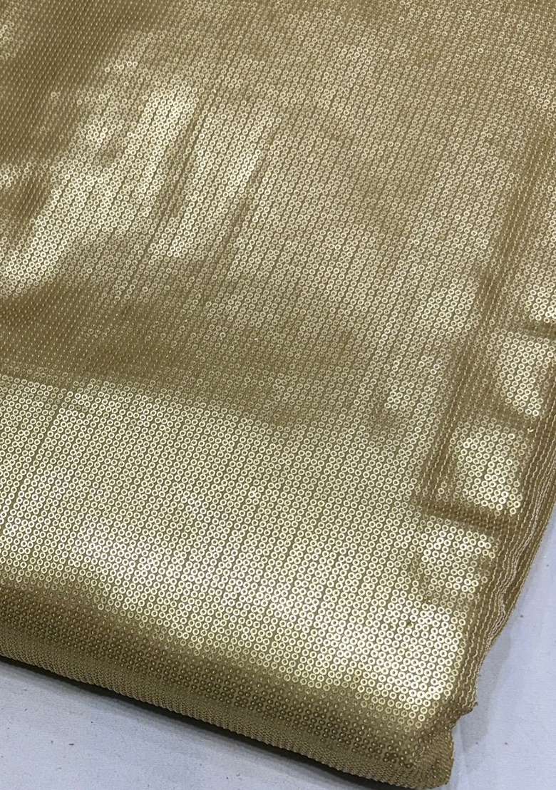 Gold Printed Pre Draped Saree Set - Indya