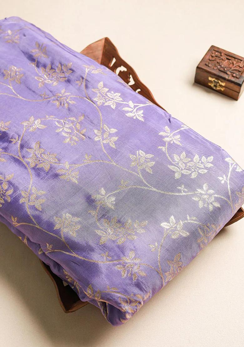 Light Purple Brocade Crop Top