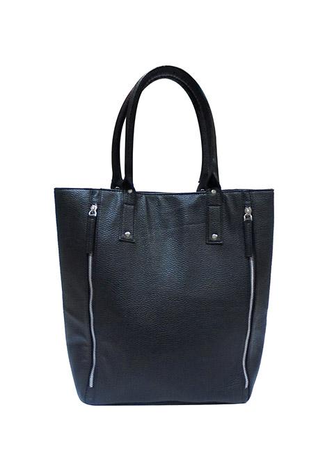 Zipped Side Black Tote Bag Online | Women's Totes | FabAlley.com