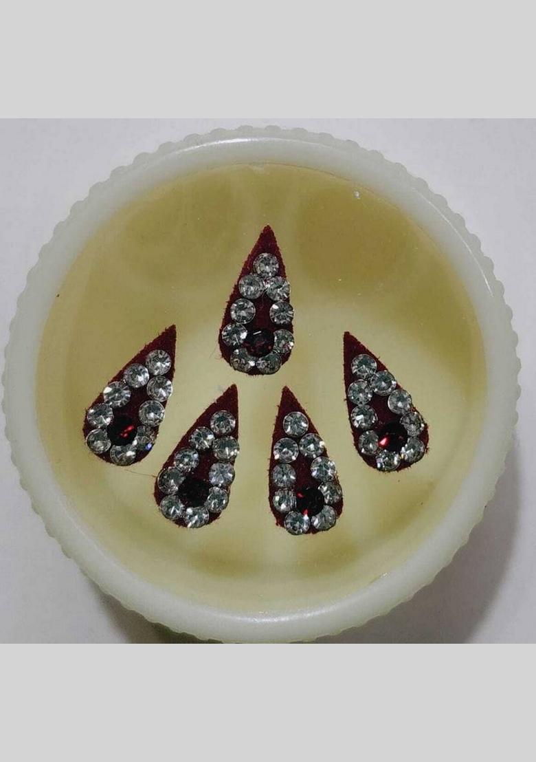Maroon Designer Bindi Set - Indya
