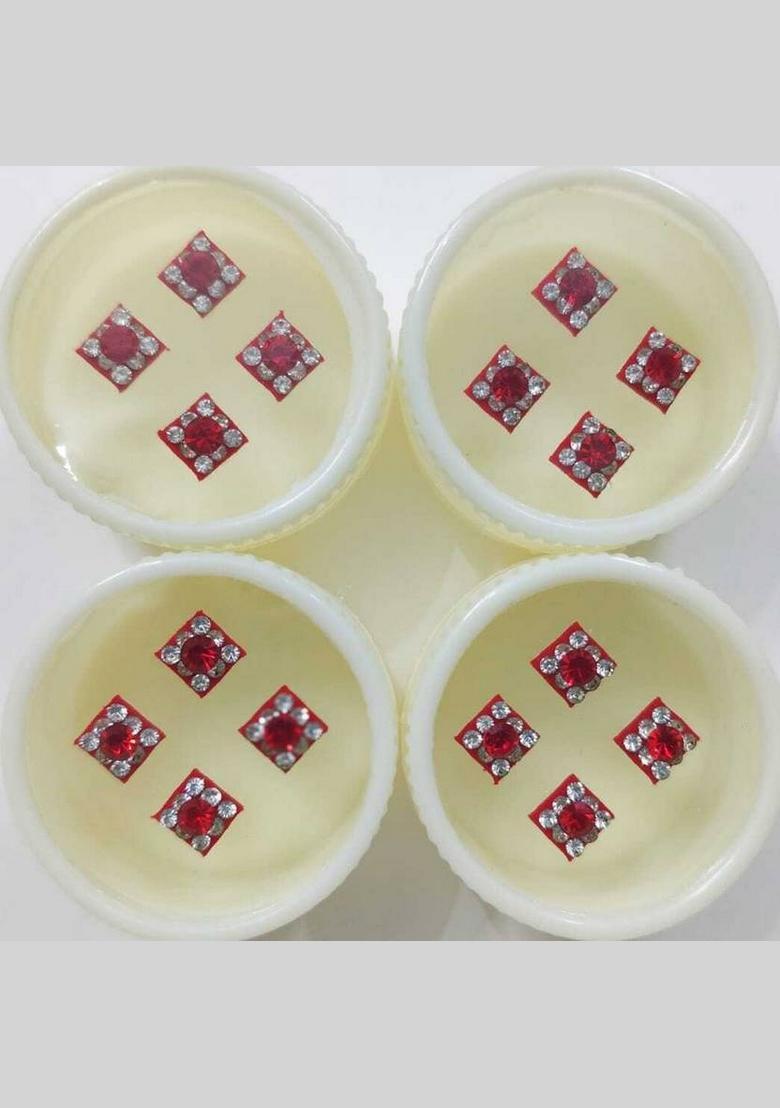 Red Designer Bindi Set - Indya