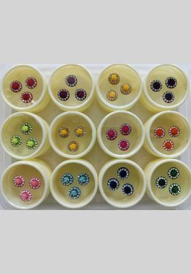 White Designer Bindi Set
