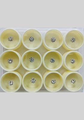 White Designer Bindi Set