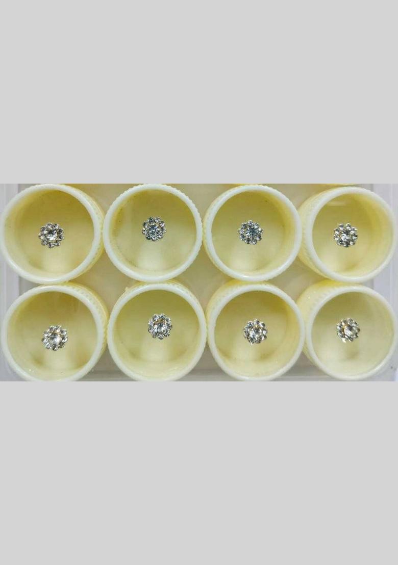 White Designer Bindi Set - Indya