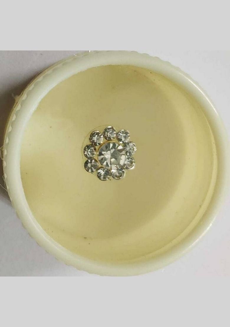 White Designer Bindi Set - Indya