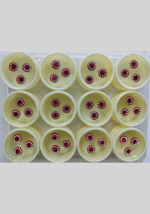 White Fancy Bindi Set