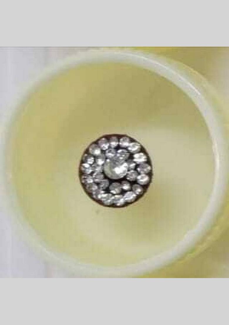 White Fancy Bindi Set - Indya