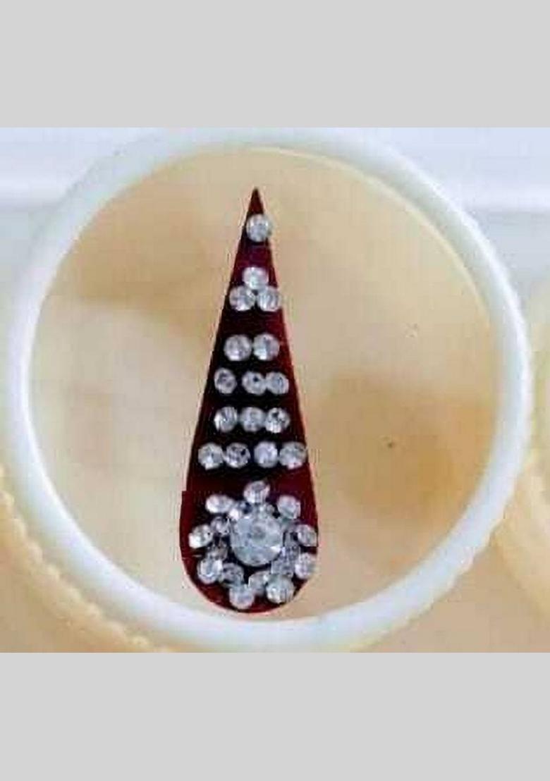 Maroon Fancy Bindi Set - Indya