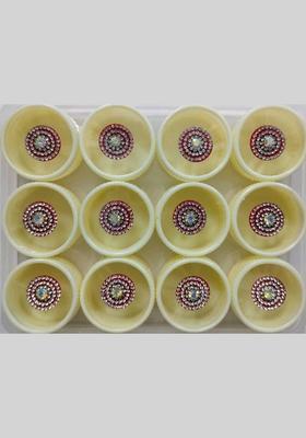 White Elegant Bindi Set