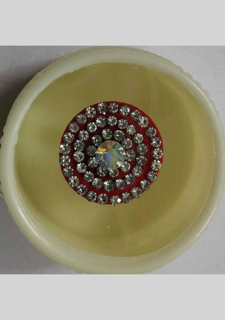 White Elegant Bindi Set - Indya
