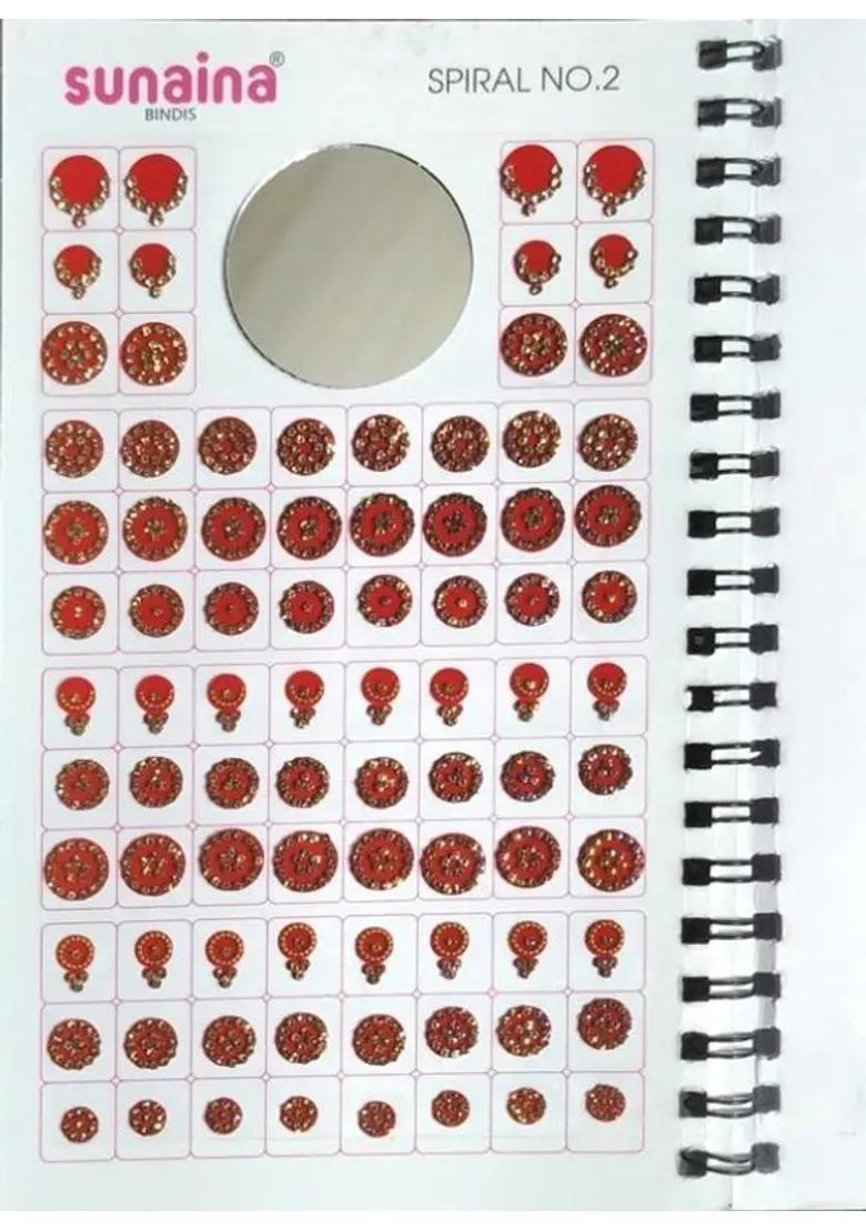 Multicolor Fancy Velvet Bindi Set - Indya