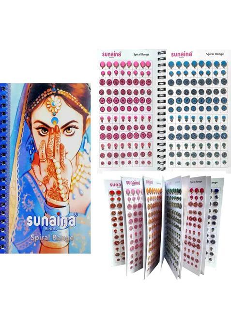 Multicolor Fancy Velvet Bindi Set