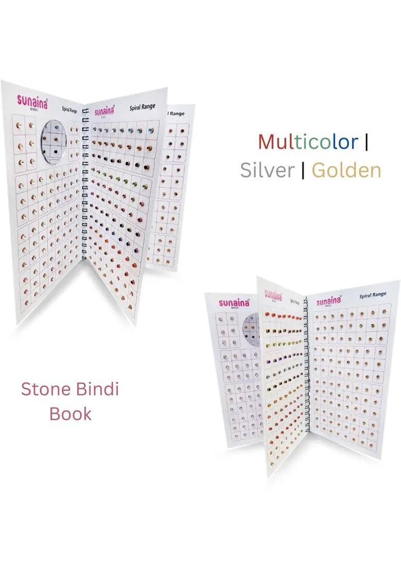 Multicolor Fancy Stone Bindi Set - Indya