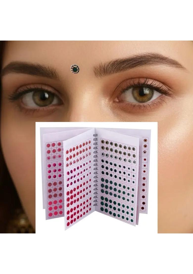 Multicolor Fancy Velvet Bindi Set - Indya