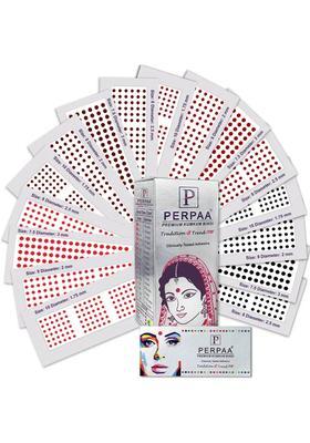 Multicolor Fancy Velvet Bindi Set