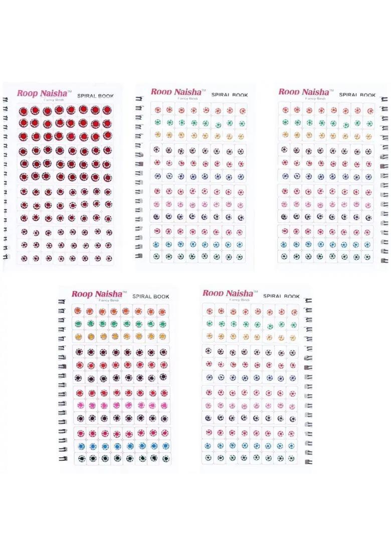 Multicolor Fancy Stone Bindi Set - Indya