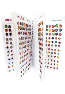 Multicolor Fancy Velvet Bindi Set