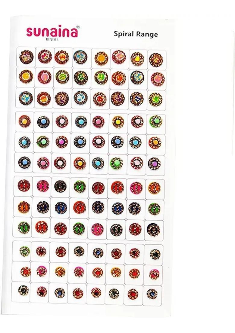 Multicolor Fancy Velvet Bindi Set - Indya