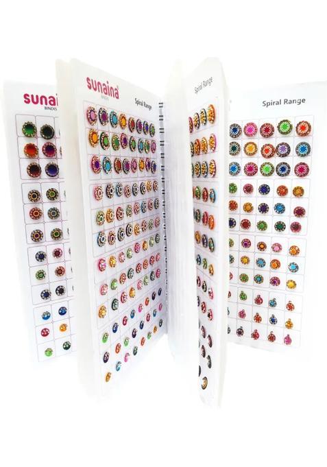 Multicolor Fancy Velvet Bindi Set