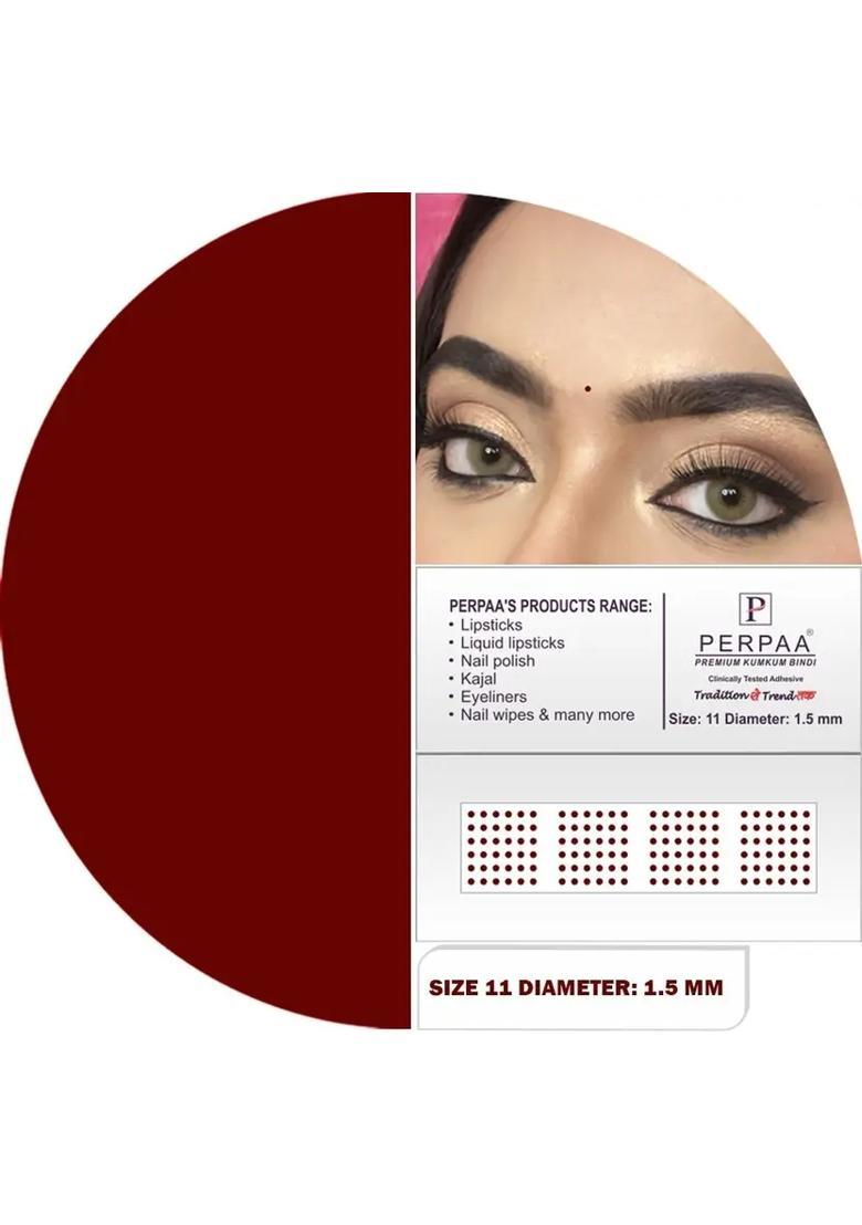 Maroon Fancy Velvet Bindi Set - Indya