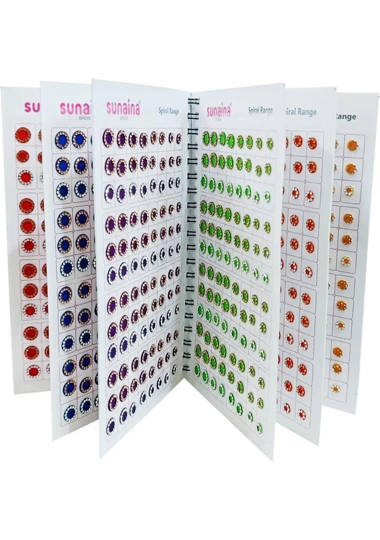 Multicolor Fancy Velvet Bindi Set - Indya